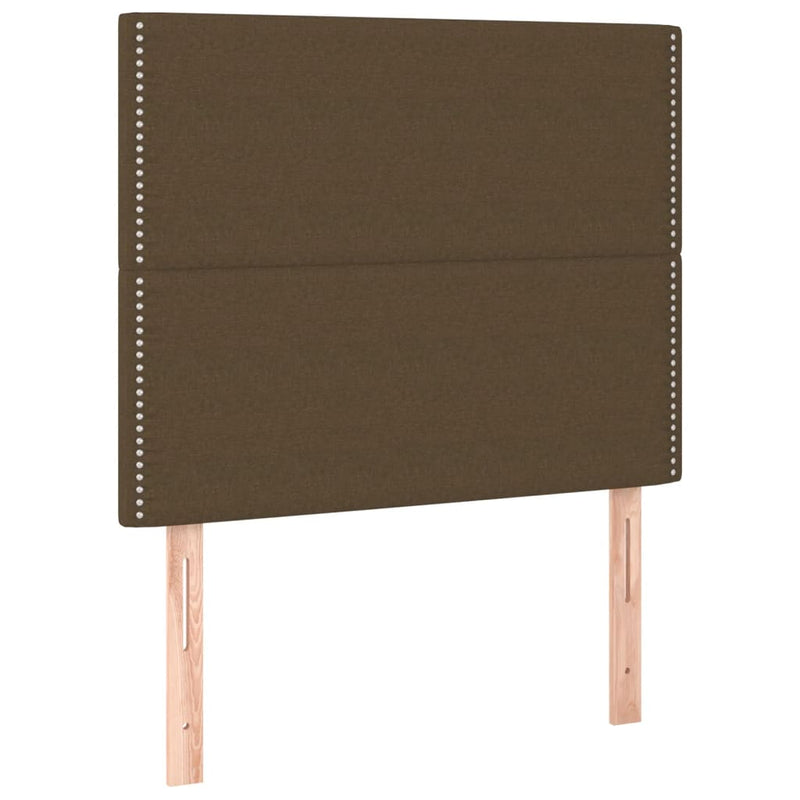 vidaXL sötétbarna szövet rugós ágy matraccal 100 x 200 cm