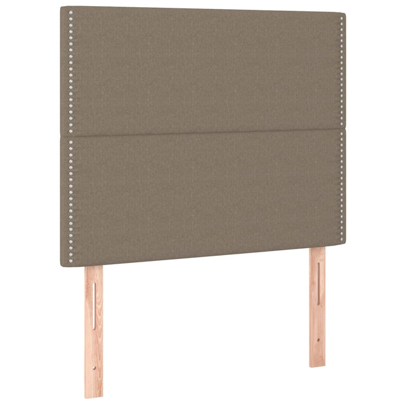 vidaXL tópszínű szövet rugós ágy matraccal 100 x 200 cm