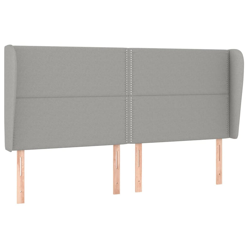 vidaXL világosszürke szövet rugós ágy matraccal 200 x 200 cm