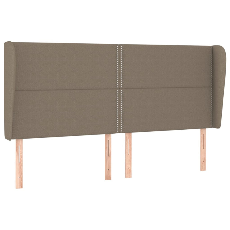 vidaXL tópszínű szövet rugós ágy matraccal 200 x 200 cm