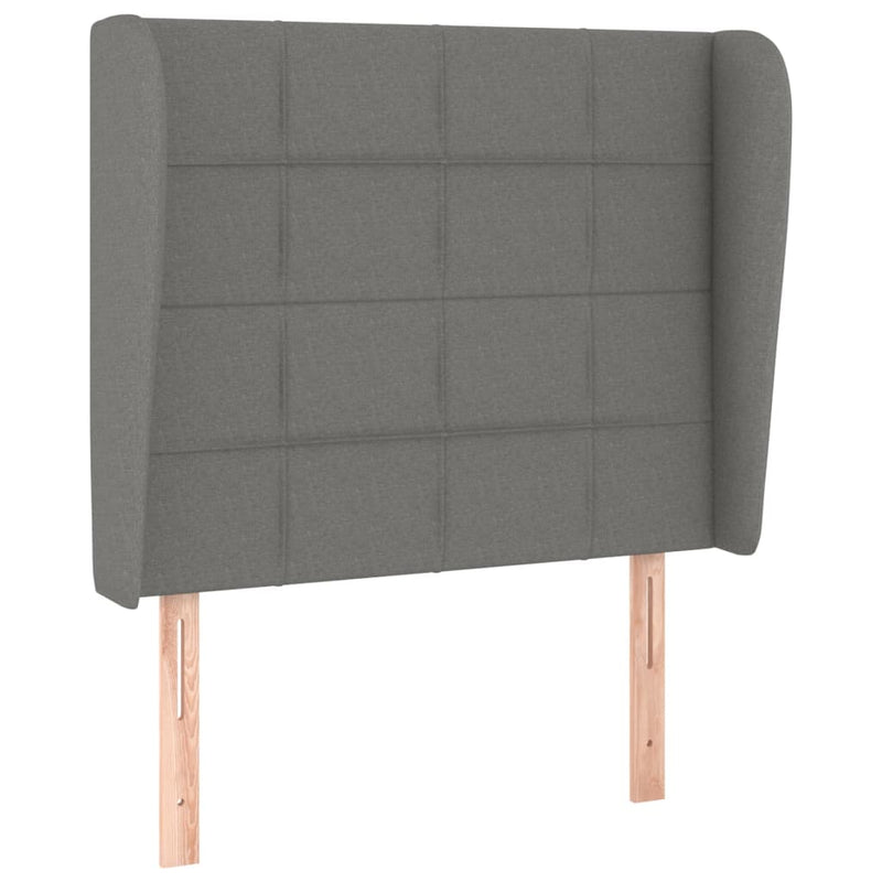 vidaXL sötétszürke szövet rugós ágy matraccal 80 x 200 cm