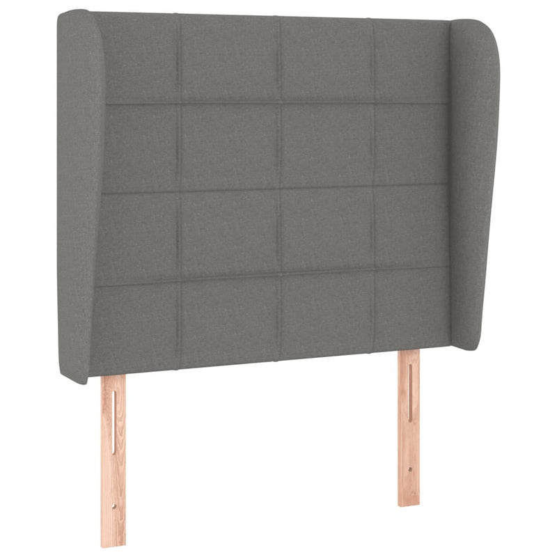 vidaXL sötétszürke szövet rugós ágy matraccal 90x190 cm