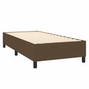 vidaXL sötétbarna szövet rugós ágy matraccal 90 x 200 cm