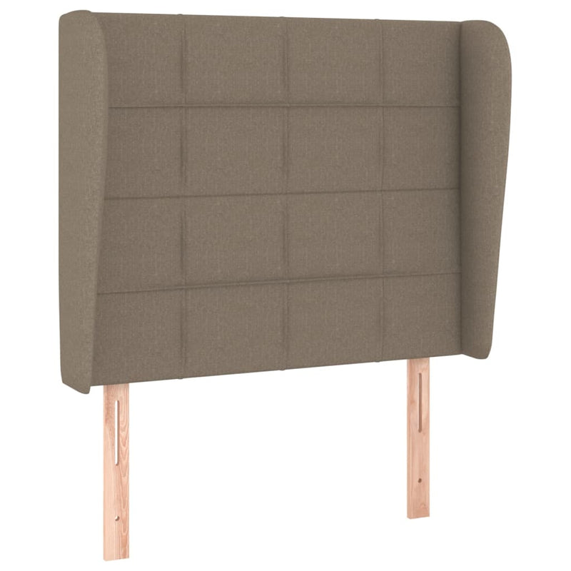 vidaXL tópszínű szövet rugós ágy matraccal 90 x 200 cm