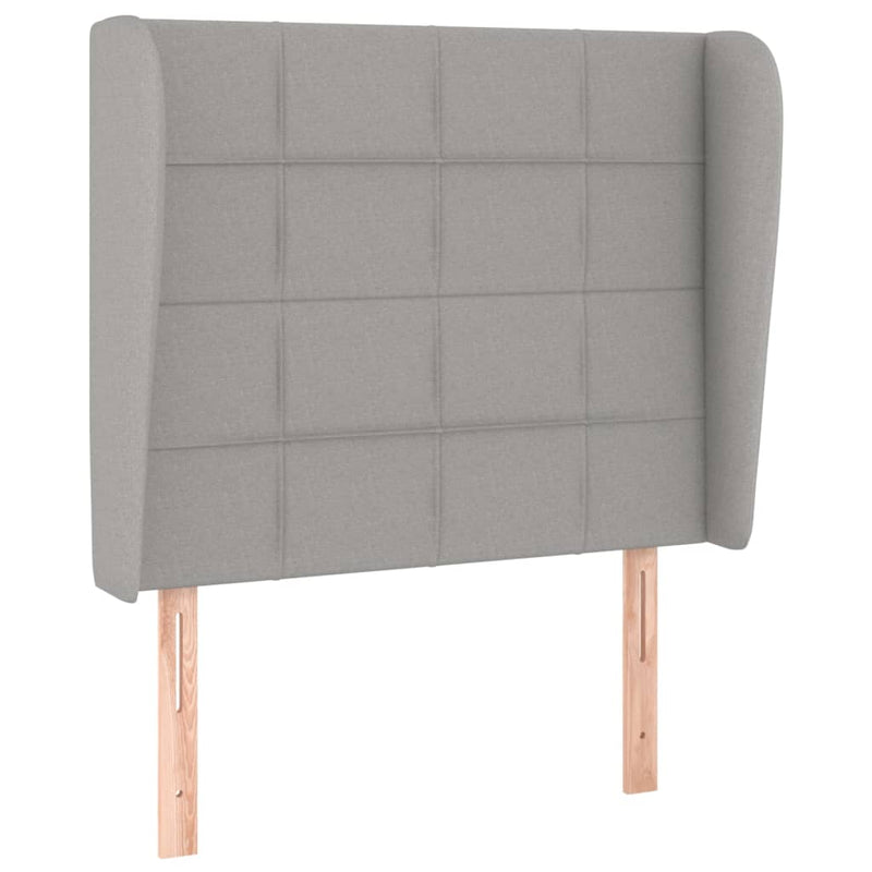 vidaXL világosszürke szövet rugós ágy matraccal 100 x 200 cm
