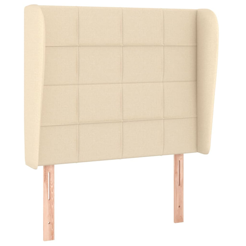 vidaXL krémszínű szövet rugós ágy matraccal 100 x 200 cm