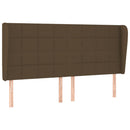 vidaXL sötétbarna szövet rugós ágy matraccal 200 x 200 cm