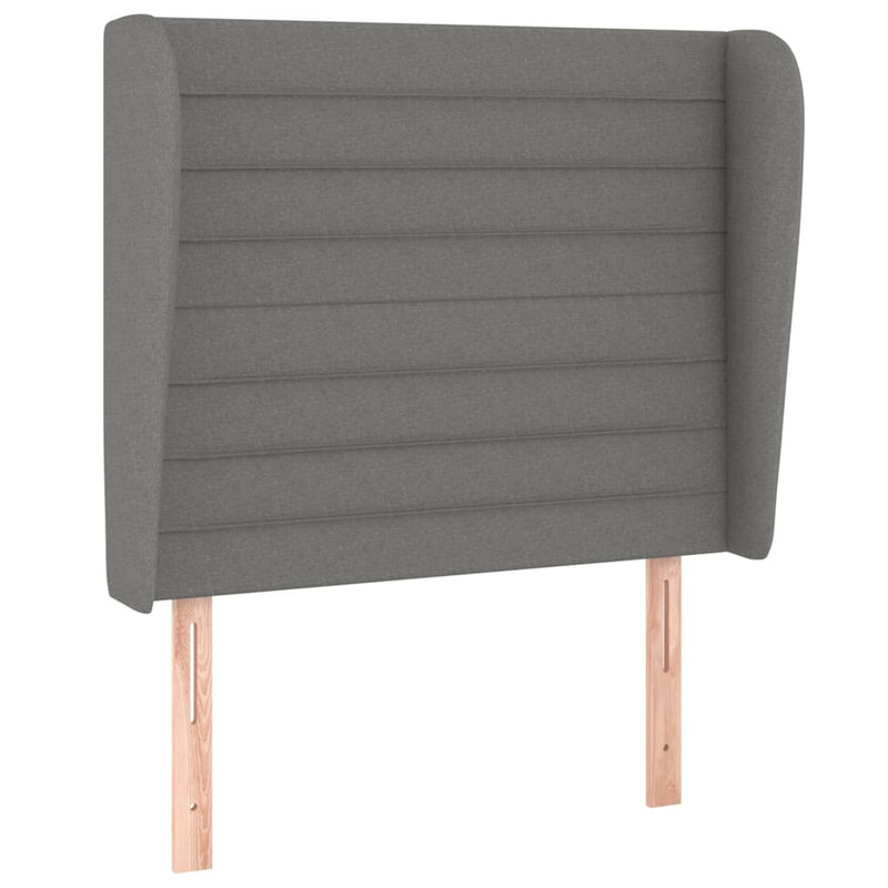 vidaXL sötétszürke szövet rugós ágy matraccal 80 x 200 cm