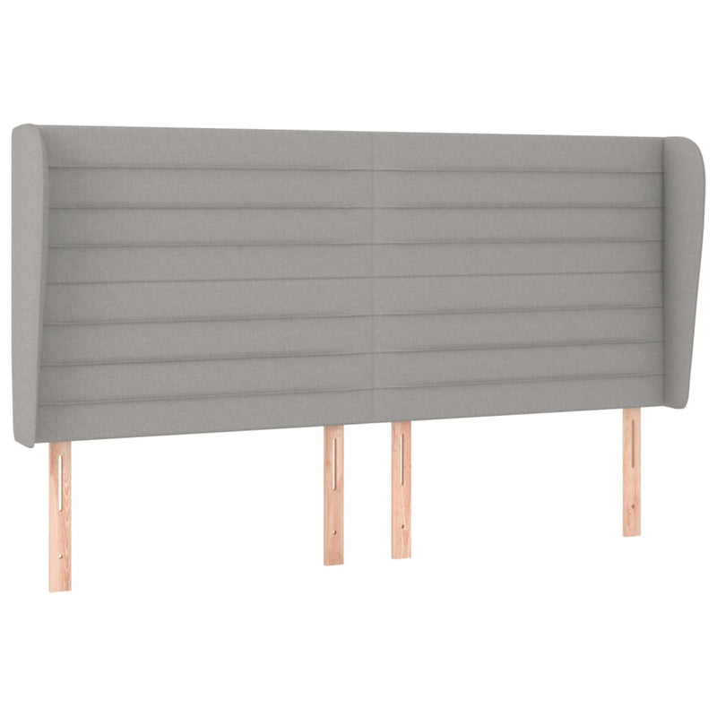 vidaXL világosszürke szövet rugós ágy matraccal 200 x 200 cm
