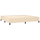 vidaXL krémszínű szövet rugós ágy matraccal 200 x 200 cm