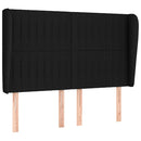 vidaXL fekete szövet rugós ágy matraccal 140 x 190 cm