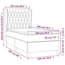 vidaXL fekete szövet rugós ágy matraccal 100 x 200 cm