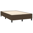 vidaXL sötétbarna szövet rugós ágy matraccal 140 x 190 cm