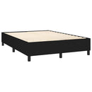 vidaXL fekete szövet rugós ágy matraccal 140 x 190 cm