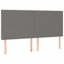vidaXL sötétszürke szövet rugós ágy matraccal 200 x 200 cm