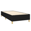 vidaXL fekete szövet rugós ágy matraccal 90x200 cm