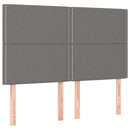 vidaXL sötétszürke szövet rugós ágy matraccal 140 x 190 cm