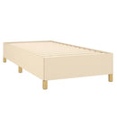 vidaXL krémszínű szövet rugós ágy matraccal 100 x 200 cm