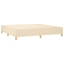 vidaXL krémszínű szövet rugós ágy matraccal 200 x 200 cm