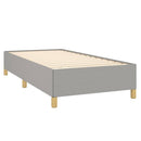 vidaXL világosszürke szövet rugós ágy matraccal 100 x 200 cm