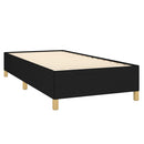 vidaXL fekete szövet rugós ágy matraccal 100 x 200 cm