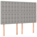 vidaXL világosszürke szövet rugós ágy matraccal 140 x 190 cm