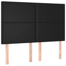 vidaXL fekete műbőr rugós ágy matraccal 140 x 190 cm