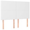vidaXL fehér műbőr rugós ágy matraccal 140x190 cm