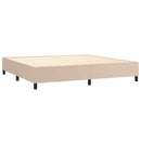 vidaXL cappuccino színű műbőr rugós ágy matraccal 200 x 200 cm