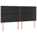 vidaXL fekete műbőr rugós ágy matraccal 180 x 200 cm