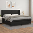 vidaXL fehér műbőr rugós ágy matraccal 200 x 200 cm