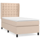 vidaXL cappuccino színű műbőr rugós ágy matraccal 80 x 200 cm