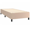 vidaXL cappuccino színű műbőr rugós ágy matraccal 80 x 200 cm