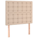 vidaXL cappuccino színű műbőr rugós ágy matraccal 80 x 200 cm