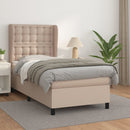 vidaXL cappuccino színű műbőr rugós ágy matraccal 100 x 200 cm