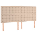 vidaXL cappuccino színű műbőr rugós ágy matraccal 160 x 200 cm