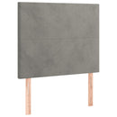 vidaXL világosszürke bársony rugós ágy matraccal 100 x 200 cm