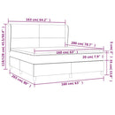 vidaXL sötétkék bársony rugós ágy matraccal 160x200 cm