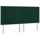 vidaXL sötétzöld bársony rugós ágy matraccal 180x200 cm