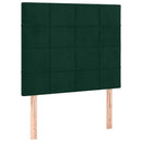 vidaXL sötétzöld bársony rugós ágy matraccal 80 x 200 cm