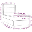 vidaXL sötétzöld bársony rugós ágy matraccal 100 x 200 cm