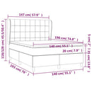 vidaXL sötétzöld bársony rugós ágy matraccal 140x190 cm