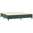 vidaXL sötétzöld bársony rugós ágy matraccal 200x200 cm