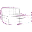 vidaXL sötétkék bársony rugós ágy matraccal 200x200 cm