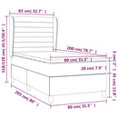 vidaXL sötétzöld bársony rugós ágy matraccal 80 x 200 cm