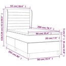 vidaXL sötétzöld bársony rugós ágy matraccal 90 x 200 cm
