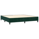 vidaXL sötétzöld bársony rugós ágy matraccal 200x200 cm