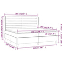 vidaXL sötétzöld bársony rugós ágy matraccal 200x200 cm