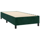 vidaXL sötétzöld bársony rugós ágy matraccal 80 x 200 cm