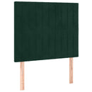 vidaXL sötétzöld bársony rugós ágy matraccal 80 x 200 cm